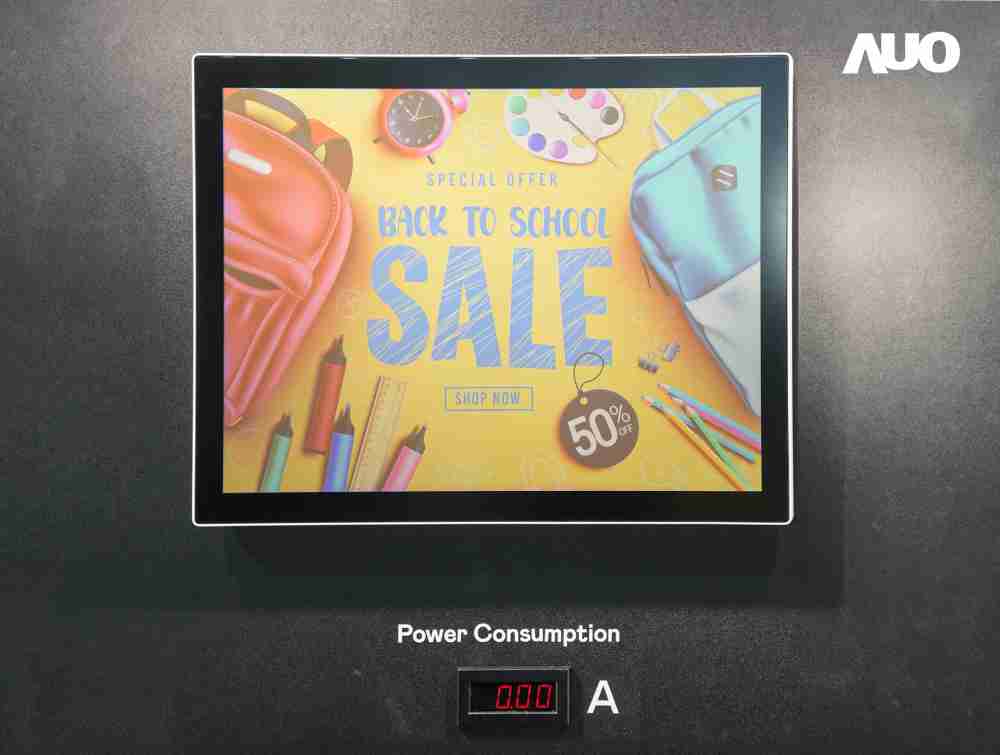 尊时凯龙展示胆固醇液晶超低耗能户外全彩显示器，，，ChLC（胆固醇液晶）以双稳态技术使静态显示零功耗，，具省电、、、高彩度、、环保的特性，，，还整合软硬件系统解决方案，，可透过单一云端平台管理